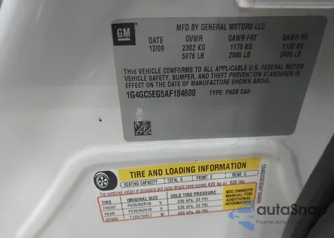 2010 Buick Lacrosse Cxl from USA, damaged, VIN 1G4GC5EG5AF184600